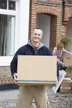 House removals team preparing a home move in Hook