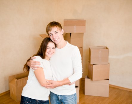 Organised student boxes and luggage stored in Hook