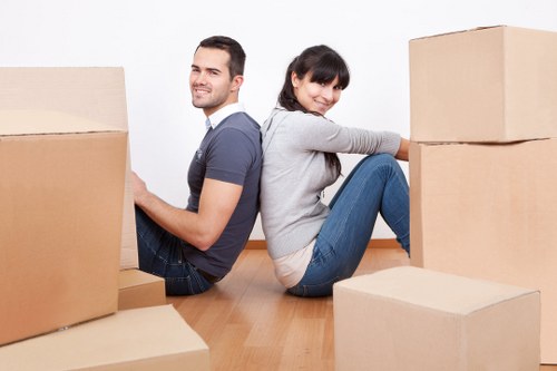 Professional moving assistance with furniture and boxes in Hook